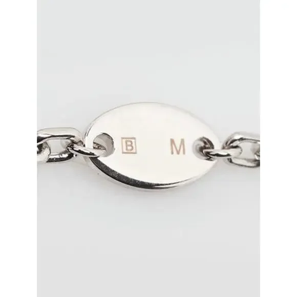 Gucci Sterling Silver GG Charm Chain Bracelet M sz
